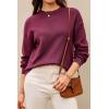 image:imageArachampCloz Womens 100 Cotton Sweaters Spring Summer Casual Relaxed Fit Cozy Sweatshirt Tops 2026Burgundy