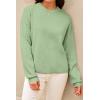 image:imageArachampCloz Womens 100 Cotton Sweaters Spring Summer Casual Relaxed Fit Cozy Sweatshirt Tops 2026Sage Green