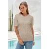 image:imageArachampCloz Womens Cotton Blend Breathable Crochet Summer Tops 2025Apricot