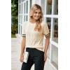 image:imageArachampCloz Womens Cotton Blend Breathable Crochet Summer Tops 2025Apricot Black
