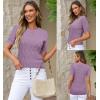 image:imageArachampCloz Womens Cotton Blend Breathable Crochet Summer Tops 2025Lilac Purple