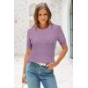 image:imageArachampCloz Womens Cotton Blend Breathable Crochet Summer Tops 2025Lilac Purple