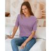 image:imageArachampCloz Womens Cotton Blend Breathable Crochet Summer Tops 2025Lilac Purple