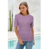 image:imageArachampCloz Womens Cotton Blend Breathable Crochet Summer Tops 2025Lilac Purple
