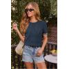 image:imageArachampCloz Womens Cotton Blend Breathable Crochet Summer Tops 2025Navy Apricot