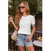 image:imageArachampCloz Womens Cotton Blend Breathable Crochet Summer Tops 2025White Black