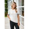 image:imageArachampCloz Womens Cotton Blend Breathable Crochet Summer Tops 2025White Black