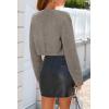 image:imageArachampCloz Womens Fleece Cropped Jacket Faux Fur Outerwear 2026Khaki