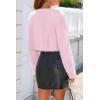 image:imageArachampCloz Womens Fleece Cropped Jacket Faux Fur Outerwear 2026Pink