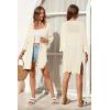 image:imageArachampCloz Womens Lightweight Summer Beach Kimonos CardiganCream White