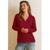 image:imageArachampCloz Womens Wool Blend Business Casual Cardigan Sweaters TopsBurgundy