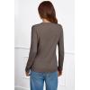 image:imageArachampCloz Womens Wool Blend ButtonCuff Fall Fashion Casual SweatersCoffee