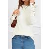 image:imageArachampCloz Womens Wool Blend ButtonCuff Fall Fashion Casual SweatersWhite