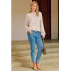image:imageArachampCloz Womens Wool Blend Crewneck Fall Trendy Oversized Waffle Sweaters 2025Apricot