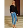 image:imageArachampCloz Womens Wool Blend Crewneck Fall Trendy Oversized Waffle Sweaters 2025Black