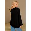 image:imageArachampCloz Womens Wool Blend Crewneck Fall Trendy Oversized Waffle Sweaters 2025Black