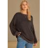 image:imageArachampCloz Womens Wool Blend Crewneck Fall Trendy Oversized Waffle Sweaters 2025Coffee