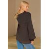 image:imageArachampCloz Womens Wool Blend Crewneck Fall Trendy Oversized Waffle Sweaters 2025Coffee