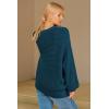 image:imageArachampCloz Womens Wool Blend Crewneck Fall Trendy Oversized Waffle Sweaters 2025Dark Blue