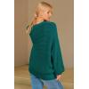 image:imageArachampCloz Womens Wool Blend Crewneck Fall Trendy Oversized Waffle Sweaters 2025Dark Green