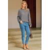 image:imageArachampCloz Womens Wool Blend Crewneck Fall Trendy Oversized Waffle Sweaters 2025Gray