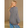 image:imageArachampCloz Womens Wool Blend Crewneck Fall Trendy Oversized Waffle Sweaters 2025Gray