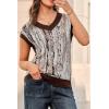 image:imageArachampCloz Womens Wool Blend Fall Printed Cute Trendy Sweater Vests 2025Brown