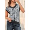 image:imageArachampCloz Womens Wool Blend Fall Printed Cute Trendy Sweater Vests 2025Grey