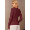 image:imageArachampCloz Womens Wool Blend Fall Seamless Rip Resistant Warm Layered Tops Business Casual SweatersAdark Red