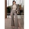 image:imageArachampCloz Womens Wool Blend Fall Sweaters Mock Neck Business Casual OutfitsAapricot