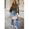 image:imageArachampCloz Womens Wool Blend Fall Sweaters Mock Neck Business Casual OutfitsAbrown Green