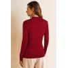 image:imageArachampCloz Womens Wool Blend Fall Sweaters Mock Neck Business Casual OutfitsBurgundy Red