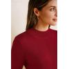 image:imageArachampCloz Womens Wool Blend Fall Sweaters Mock Neck Business Casual OutfitsBurgundy Red