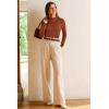 image:imageArachampCloz Womens Wool Blend Fall Sweaters Mock Neck Business Casual OutfitsCaramel