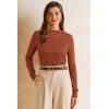 image:imageArachampCloz Womens Wool Blend Fall Sweaters Mock Neck Business Casual OutfitsCaramel