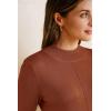 image:imageArachampCloz Womens Wool Blend Fall Sweaters Mock Neck Business Casual OutfitsCaramel