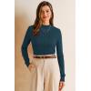image:imageArachampCloz Womens Wool Blend Fall Sweaters Mock Neck Business Casual OutfitsDark Blue