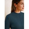 image:imageArachampCloz Womens Wool Blend Fall Sweaters Mock Neck Business Casual OutfitsDark Blue