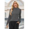 image:imageArachampCloz Womens Wool Blend Fall Sweaters Mock Neck Business Casual OutfitsDark Gray