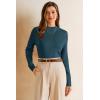 image:imageArachampCloz Womens Wool Blend Fall Sweaters Mock Neck Business Casual OutfitsDark Green