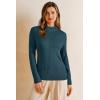 image:imageArachampCloz Womens Wool Blend Fall Sweaters Mock Neck Business Casual OutfitsDark Green