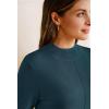 image:imageArachampCloz Womens Wool Blend Fall Sweaters Mock Neck Business Casual OutfitsDark Green