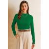 image:imageArachampCloz Womens Wool Blend Fall Sweaters Mock Neck Business Casual OutfitsGreen
