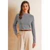 image:imageArachampCloz Womens Wool Blend Fall Sweaters Mock Neck Business Casual OutfitsGrey