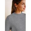 image:imageArachampCloz Womens Wool Blend Fall Sweaters Mock Neck Business Casual OutfitsGrey