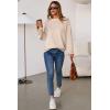 image:imageArachampCloz Womens Wool Blend Oversized Sweaters Crewneck Casual Outfits Fashion Spring TopsApricot