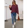image:imageArachampCloz Womens Wool Blend Oversized Sweaters Crewneck Casual Outfits Fashion Spring TopsBurgundy