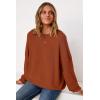 image:imageArachampCloz Womens Wool Blend Oversized Sweaters Crewneck Casual Outfits Fashion Spring TopsCaramel