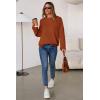 image:imageArachampCloz Womens Wool Blend Oversized Sweaters Crewneck Casual Outfits Fashion Spring TopsCaramel