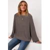 image:imageArachampCloz Womens Wool Blend Oversized Sweaters Crewneck Casual Outfits Fashion Spring TopsCoffee